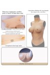 Buste long faux seins col haut, Bonnet C-D