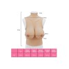 Buste faux seins réaliste, col haut, Bonnet H