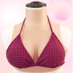 Buste faux seins, col haut, Bonnet C