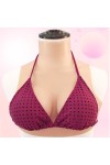 Buste faux seins, col haut, Bonnet C