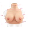 Buste faux seins, col haut, Bonnet C