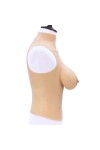Buste long faux seins col haut, bonnet D