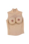 Buste long faux seins col haut, bonnet D