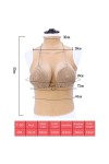 Buste long faux seins col haut, bonnet D