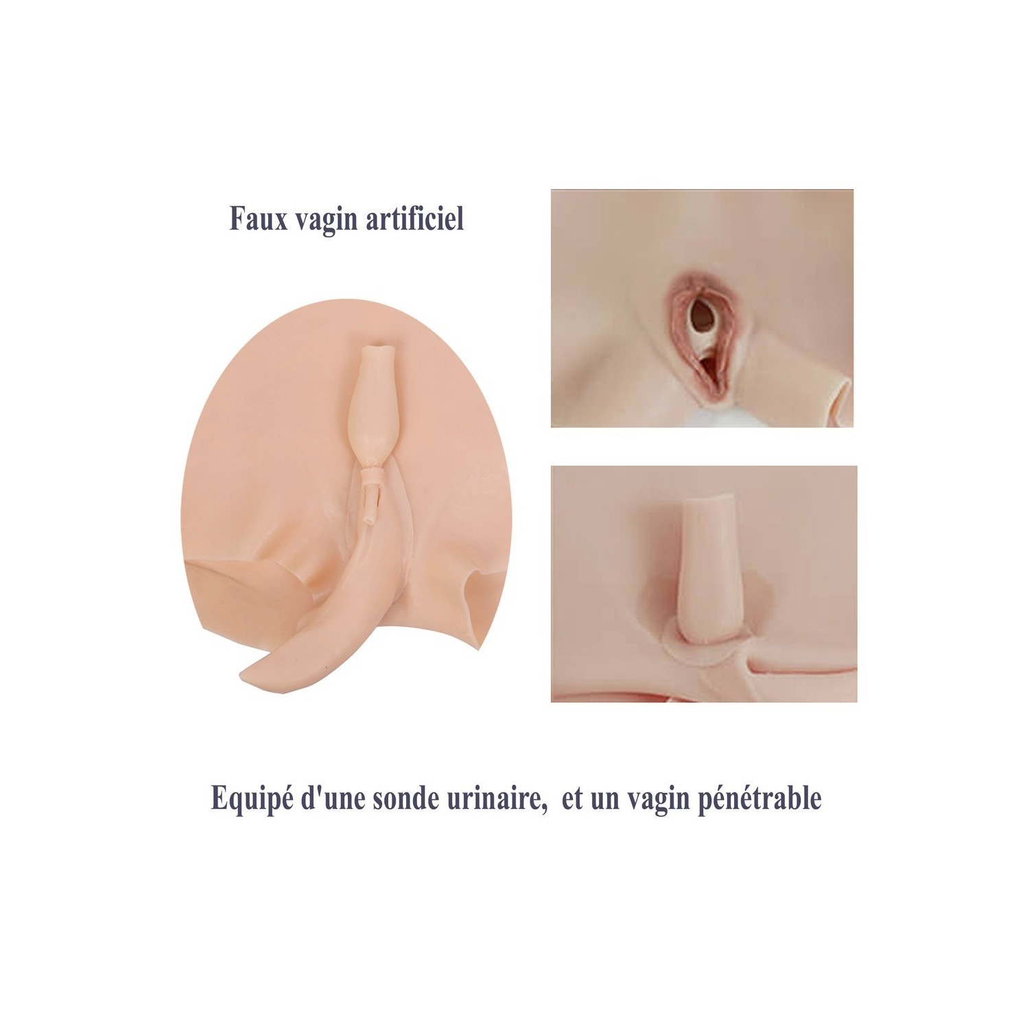 Combinaison fausse poitrine et faux vagin, bonnet D
