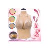 Buste long faux seins 100% silicone col haut, bonnet C-D