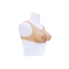 Buste faux seins, 100% silicone encolure ronde, Bonnet C