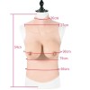 Buste long faux seins col haut, bonnet C-D