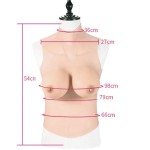 Buste long faux seins col haut, bonnet C-D