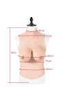 Buste long faux seins col haut, bonnet C-D