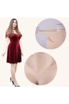 Buste faux seins bonnet élastique coton, col haut