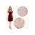 Buste faux seins bonnet élastique coton, col haut