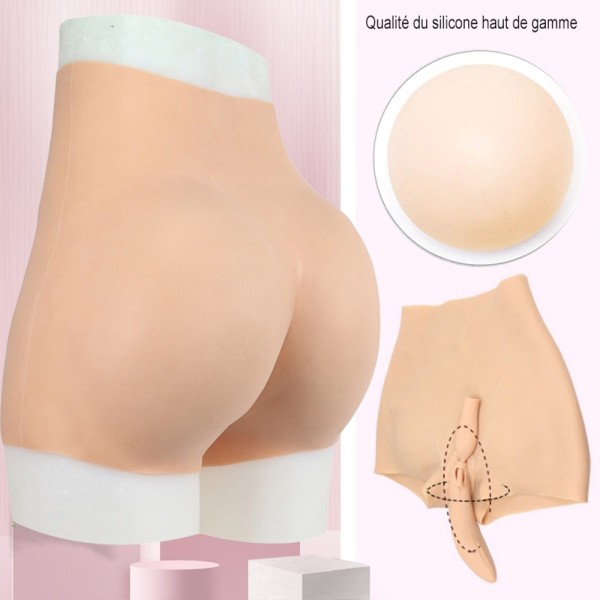 Boxer faux vagin artificiel en silicone, taille haute