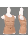 Buste masculin long, 100 % silicone