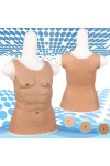 Buste masculin long, 100 % silicone