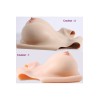 Buste faux seins silicone, encolure ronde, décolleté dos