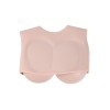 Buste faux seins silicone, encolure ronde, décolleté dos