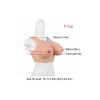Buste faux seins, 100% silicone, encolure ronde, Bonnet F