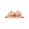 Buste faux seins, 100% silicone, encolure ronde, Bonnet F