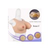 Buste faux seins, 100% silicone, encolure ronde, Bonnet F