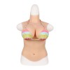 Buste long faux seins, col haut, Bonnet E