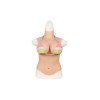 Buste long faux seins, col haut, Bonnet E