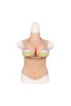Buste long faux seins, col haut, Bonnet E
