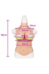 Buste long faux seins, col haut, Bonnet E