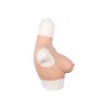Ensemble buste faux seins, col haut+boxer silicone