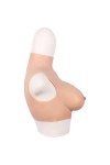 Ensemble buste faux seins, col haut+boxer silicone