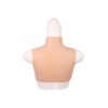 Ensemble buste faux seins, col haut+boxer silicone