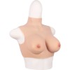 Ensemble buste faux seins, col haut+boxer silicone