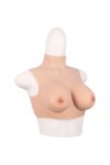 Ensemble buste faux seins, col haut+boxer silicone