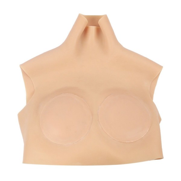 Ensemble buste faux seins, col haut+boxer silicone