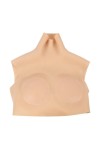 Ensemble buste faux seins, col haut+boxer silicone