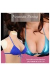 Buste long faux seins tendance, col haut, bonnet C-D