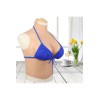 Buste long faux seins tendance, col haut, bonnet C-D