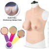 Buste long faux seins col haut, bonnet C-D
