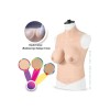 Buste long faux seins col haut, bonnet C-D