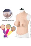 Buste long faux seins col haut, bonnet C-D