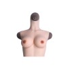 Combinaison faux seins en silicone