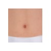 Buste long faux seins silicone, haut de gamme, col haut