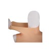 Buste long faux seins silicone, haut de gamme, col haut