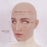 Masque féminin réaliste tête pleine, haut de gamme