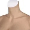 Buste faux seins new design, en silicone, col haut