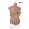 Buste long faux seins new design, col haut