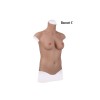 Buste long faux seins new design, col haut