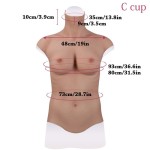 Buste long faux seins new design, col haut