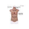 Buste long faux seins new design, col haut