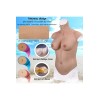 Buste long faux seins new design, col haut